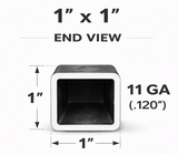 1" x 1" 11ga (0.120") Square Steel Tubing – A500/A513 – Select Length