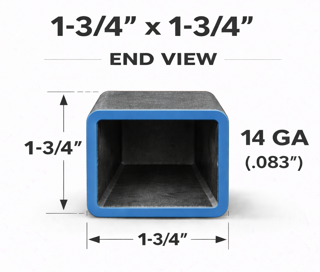 1-3/4" x 1-3/4" 14ga Square Steel Tubing – A500 Grade B – Select Length