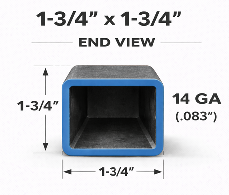 1-3/4" x 1-3/4" 14ga Square Steel Tubing – A500 Grade B – Select Length