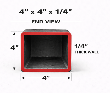 4" x 4" 1/4" Square Steel Tubing – Select Length