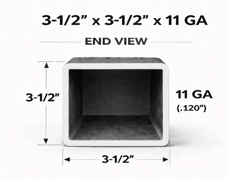 3-1/2" x 3-1/2" 11ga Square Steel Tubing – A500 Grade B – Select Length