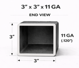 3" x 3" 11ga Square Steel Tubing – A500 Grade B – Select Length