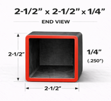 2-1/2" x 2-1/2" 1/4" Square Steel Tubing – A500 Grade B – Select Length