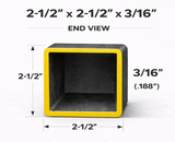 2-1/2" x 2-1/2" 3/16" Square Steel Tubing – A500 Grade B – Select Length