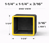 1-1/4" x 1-1/4" 3/16" (0.188") Square Steel Tubing – A500/A513 – Select Length