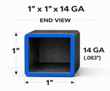 1" x 1" 14ga (0.083") Square Steel Tubing – A500/A513 – Select Length