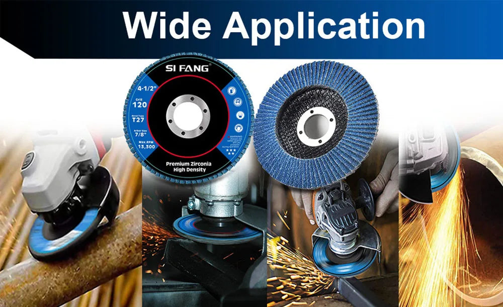 4-1/2" Zirconia Flap Disc for Angle Grinder – 40/60/80/120 Grit Metal Grinding & Finishing Wheel