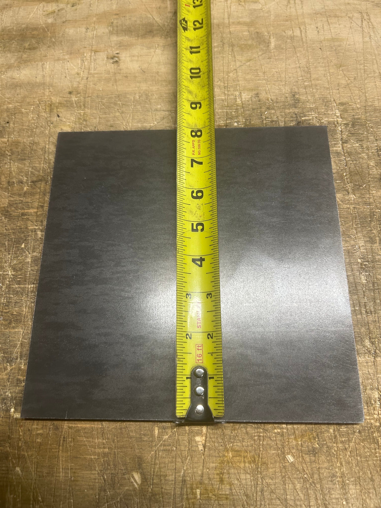 Square Steel Plate - 1/4" Thick - Select Size