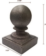 Cast Iron Ball Post Cap 3" O0018