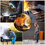14" Premium Leather Welding Gloves – Heat Resistant TIG, MIG, ARC & BBQ Protective Gloves