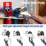 4-Piece Professional Pliers Set – Needle Nose, Slip Joint, Diagonal Cutters & Groove Joint Pliers