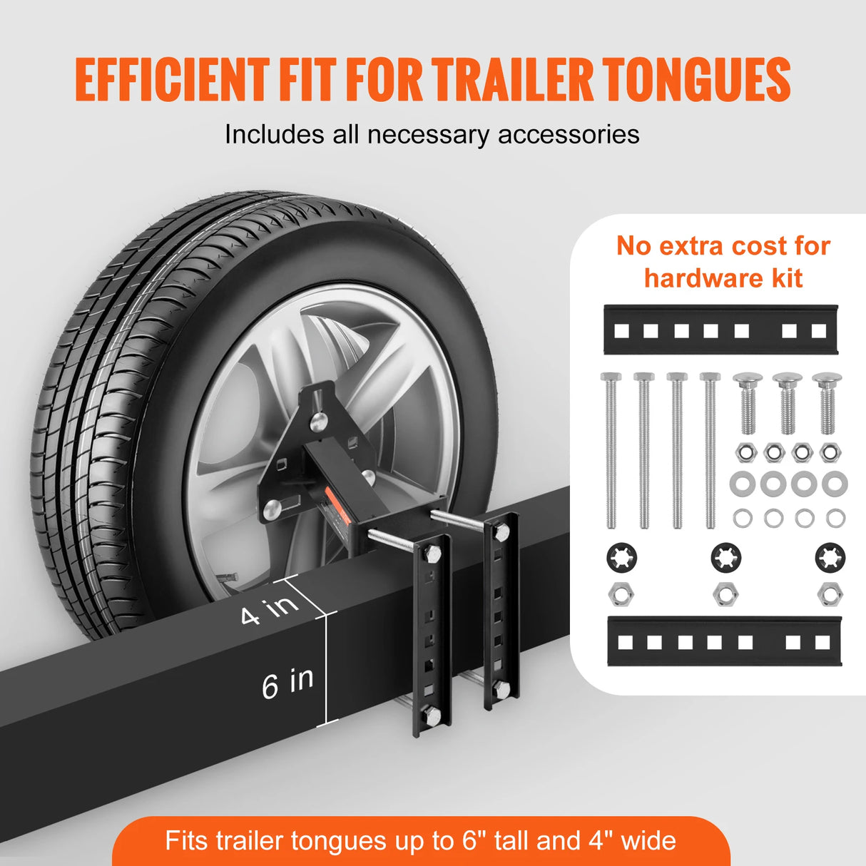 Heavy-Duty Trailer Spare Tire Carrier Mount | Fits 4-Lug & 5-Lug Wheels | 160 lb Capacity