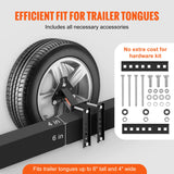 Heavy-Duty Trailer Spare Tire Carrier Mount | Fits 4-Lug & 5-Lug Wheels | 160 lb Capacity