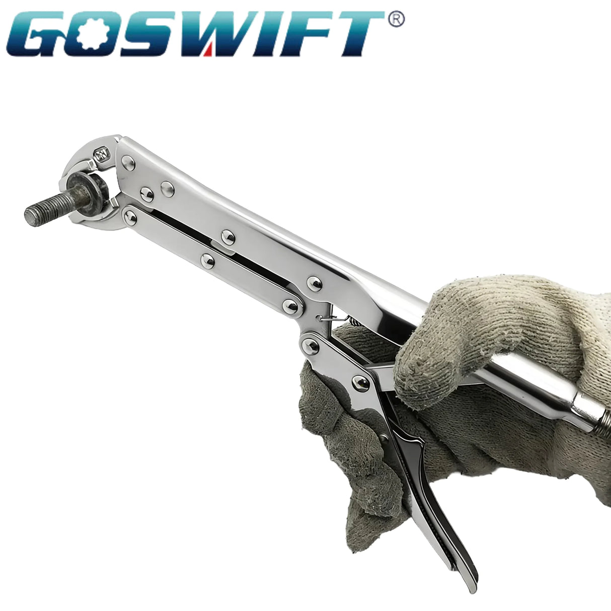 12" Extra-Long Locking Pliers – 45° Offset Long Reach Vise Grip Clamp