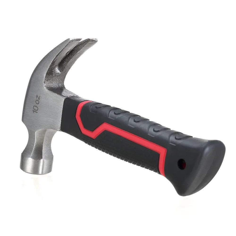 10 oz Stubby Claw Hammer – Compact Fiberglass Handle with Forged Steel Head