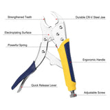 3-Piece Locking Pliers Set – 10" Curved Jaw, 7" Curved Jaw & 6-1/2" Long Nose Vise Grip Pliers