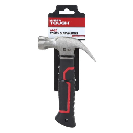 10 oz Stubby Claw Hammer – Compact Fiberglass Handle with Forged Steel Head