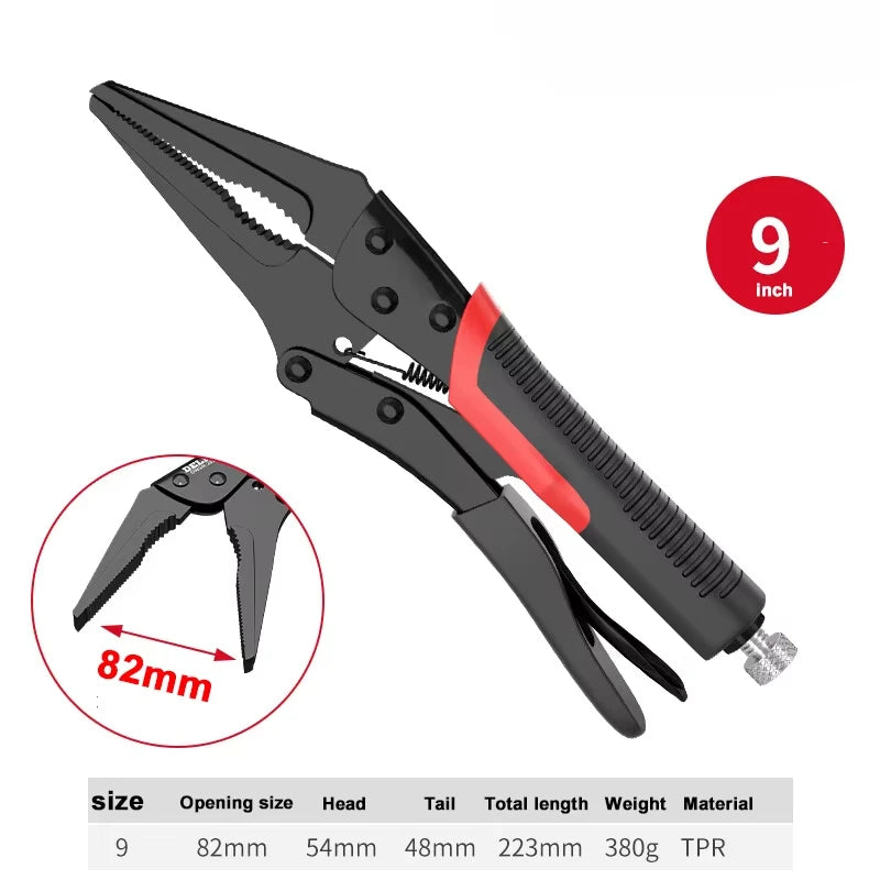 4-Piece Heavy-Duty Locking Pliers Set – 6", 7", 9" & 10" Vise Grip Clamp Set