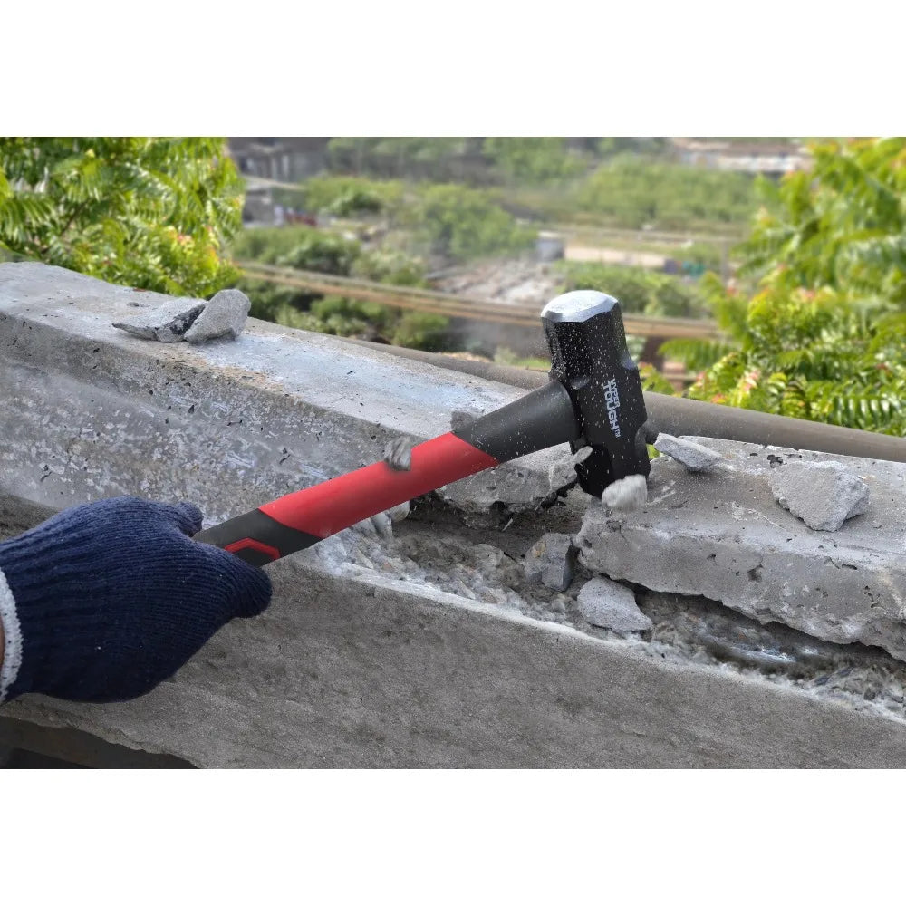4 lb Fiberglass Handle Sledge Hammer – Heavy-Duty Demolition & Shop Hammer