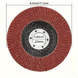 4-1/2" Flap Disc Sanding Wheel for Angle Grinders – 40, 60, 80 & 120 Grit Options