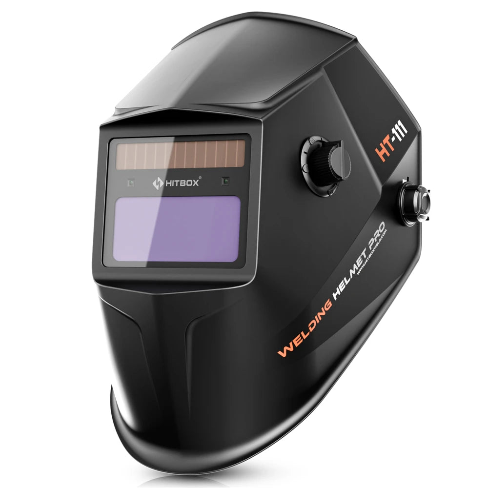 HITBOX HT-111 Auto Darkening Welding Helmet – True Color TIG, MIG & ARC Welding Mask with Adjustable Shade