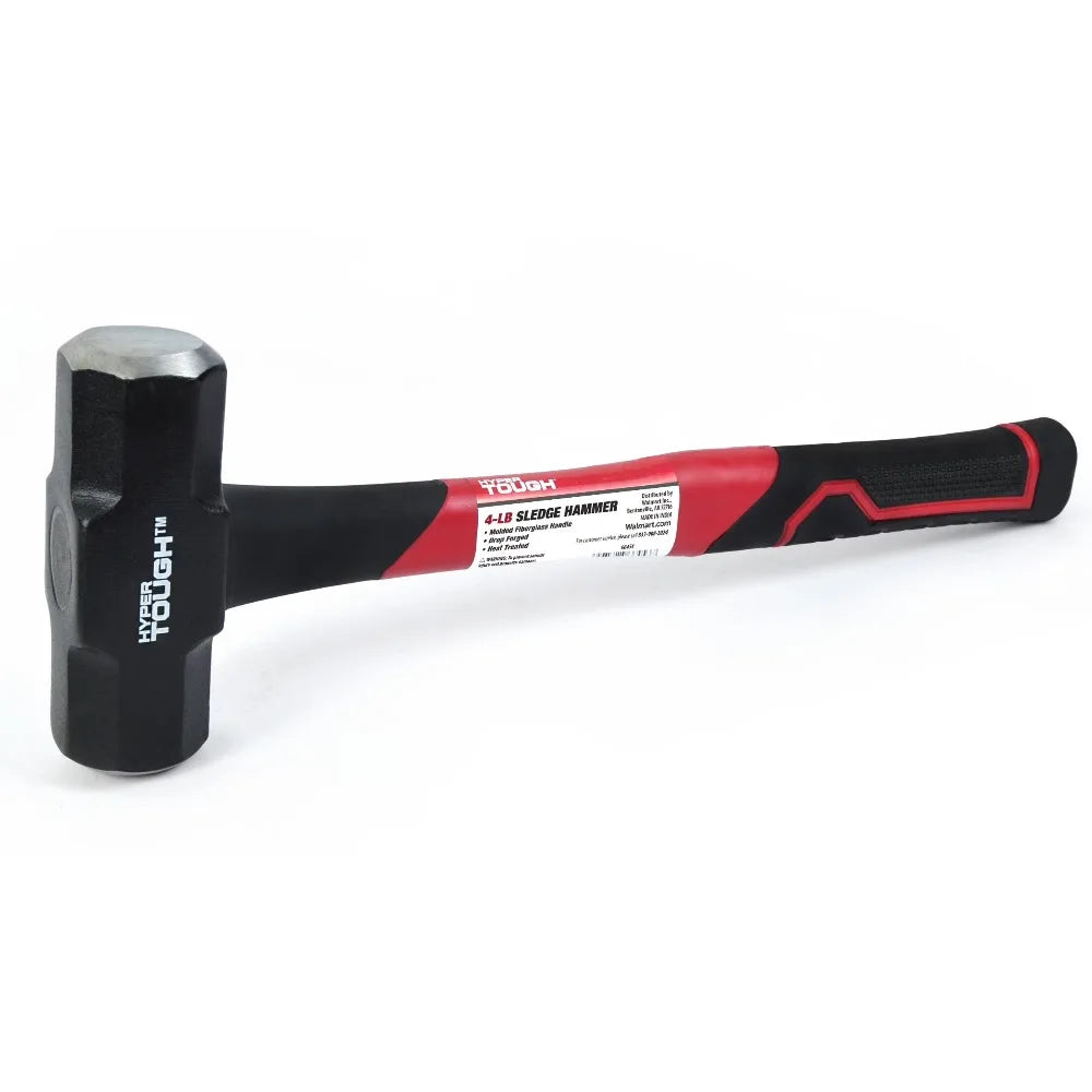 4 lb Fiberglass Handle Sledge Hammer – Heavy-Duty Demolition & Shop Hammer