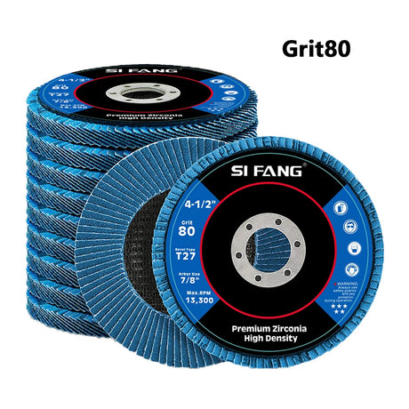 4-1/2" Zirconia Flap Disc for Angle Grinder – 40/60/80/120 Grit Metal Grinding & Finishing Wheel