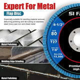 4-1/2" Zirconia Flap Disc for Angle Grinder – 40/60/80/120 Grit Metal Grinding & Finishing Wheel