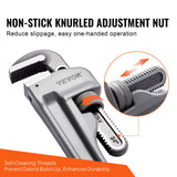 Aluminum Straight Pipe Wrench | Heavy-Duty Adjustable Plumbing Wrench