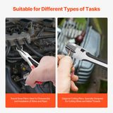 5-Piece Long Reach Precision Pliers Set – Needle Nose, Bent Nose & Cutting Pliers