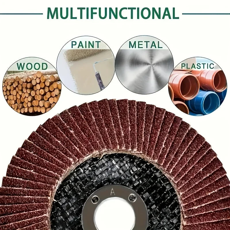 4-1/2" Flap Disc Sanding Wheel for Angle Grinders – 40, 60, 80 & 120 Grit Options