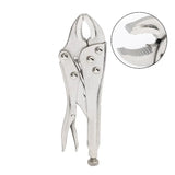 2-Piece Locking Pliers Set – Curved Jaw & Long Nose Vise Grip Pliers