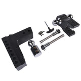 Adjustable Aluminum Trailer Hitch – 2.5" Receiver, Tri-Ball, 6" Drop/Rise, 18,500 lb