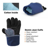 14" Premium Leather Welding Gloves – Heat Resistant TIG, MIG, ARC & BBQ Protective Gloves