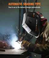 HITBOX HT-111 Auto Darkening Welding Helmet – True Color TIG, MIG & ARC Welding Mask with Adjustable Shade