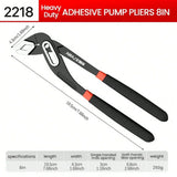 8-Piece Professional Pliers & Adjustable Wrench Set with Tool Roll – High Carbon Steel
