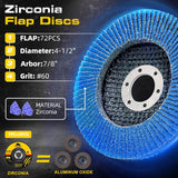 10-Piece 4-1/2" Angle Grinder Wheel Set – Cut-Off Wheels, Grinding Wheel & Flap Disc