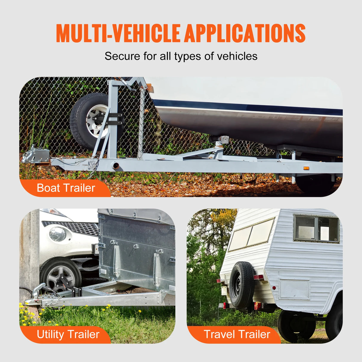 Heavy-Duty Trailer Spare Tire Carrier Mount | Fits 4-Lug & 5-Lug Wheels | 160 lb Capacity