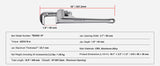 Aluminum Straight Pipe Wrench | Heavy-Duty Adjustable Plumbing Wrench