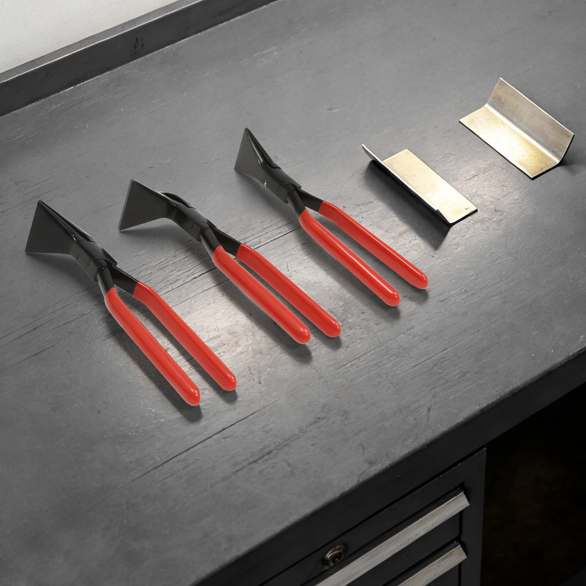 3-Piece Sheet Metal Seamer Pliers Set – Straight, 45° & 90° Bending Pliers