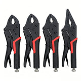 4-Piece Heavy-Duty Locking Pliers Set – 6", 7", 9" & 10" Vise Grip Clamp Set