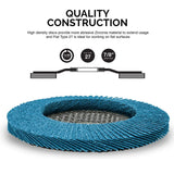 4-1/2" Zirconia Flap Disc for Angle Grinder – 40/60/80/120 Grit Metal Grinding & Finishing Wheel