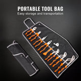 8-Piece Professional Pliers Set with Storage Roll | Groove Joint, Lineman's, Long Nose & Adjustable Wrenches