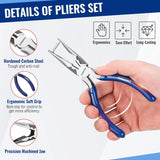 4-Piece Professional Pliers Set – Needle Nose, Slip Joint, Diagonal Cutters & Groove Joint Pliers