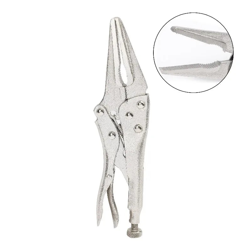 2-Piece Locking Pliers Set – Curved Jaw & Long Nose Vise Grip Pliers