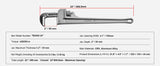 Aluminum Straight Pipe Wrench | Heavy-Duty Adjustable Plumbing Wrench