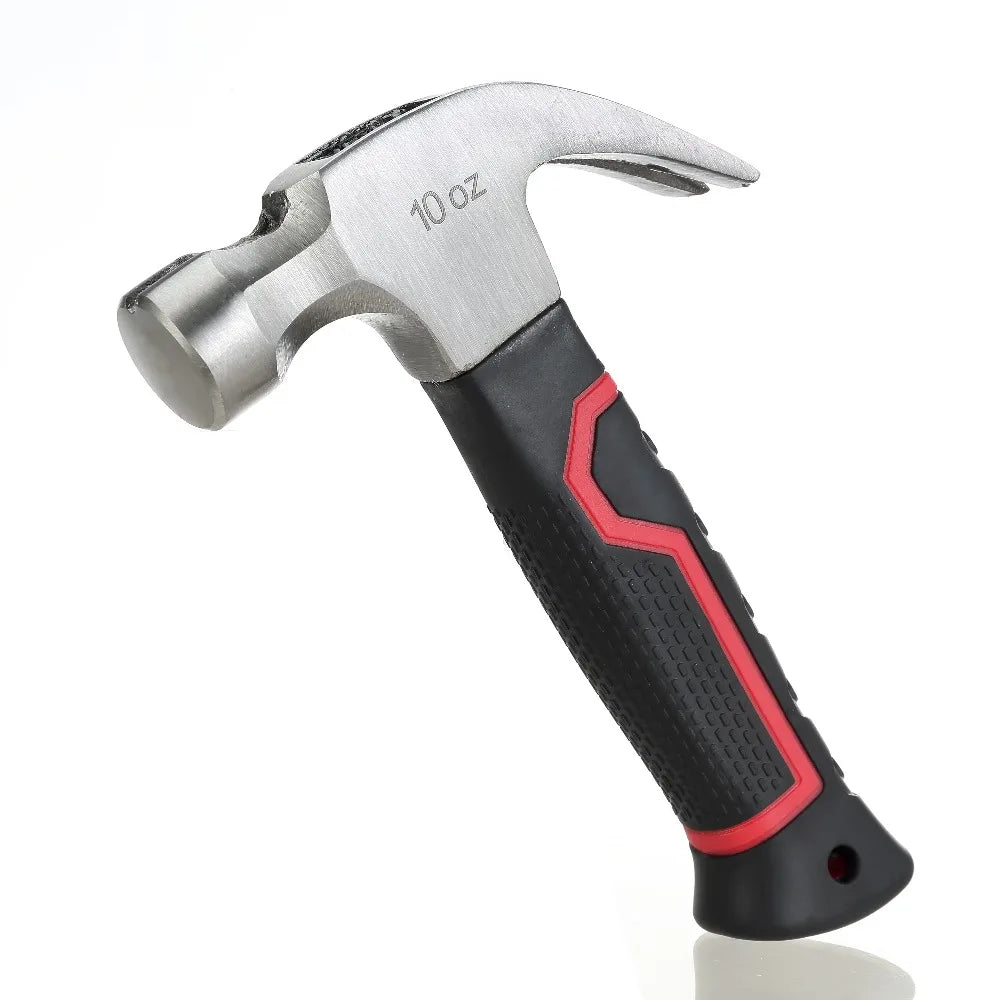 10 oz Stubby Claw Hammer – Compact Fiberglass Handle with Forged Steel Head