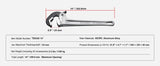 Aluminum Straight Pipe Wrench | Heavy-Duty Adjustable Plumbing Wrench