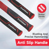 6-Piece Hammer Set – Dead Blow, Sledge, Ball Peen, Claw & Rubber Mallet with Fiberglass Handles