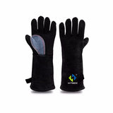 14" Premium Leather Welding Gloves – Heat Resistant TIG, MIG, ARC & BBQ Protective Gloves